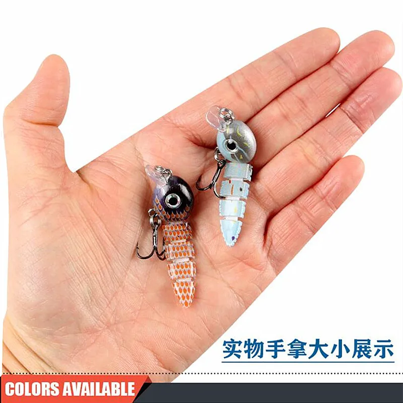 5.5cm/4.3g Multi Jointed Swimbait Fishing Lures Crankbait Lifelike Hard Fish Baits Small Fishing Lure Set Wobblers Tackle