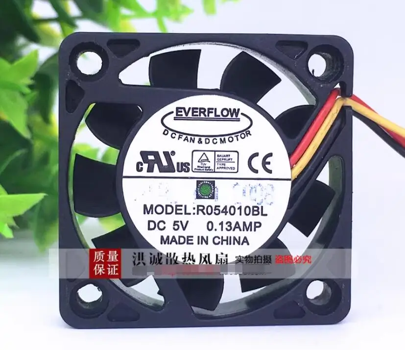 

EVERFLOW R054010BL DC 5V 0.13A 40x40x10mm 3-Wire Server Cooling Fan