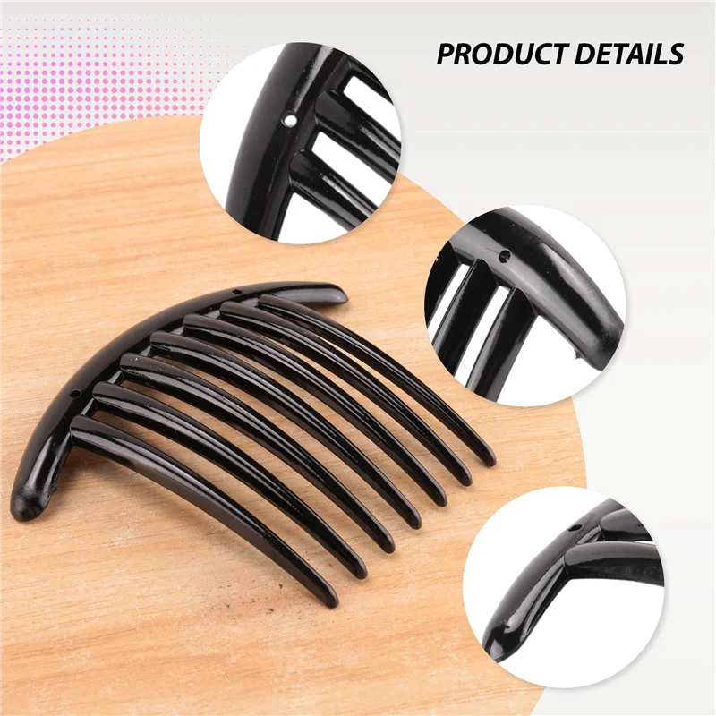 

AC23-2Pcs Расческа для волос, аксессуары, пластиковые женские модные черные аксессуары