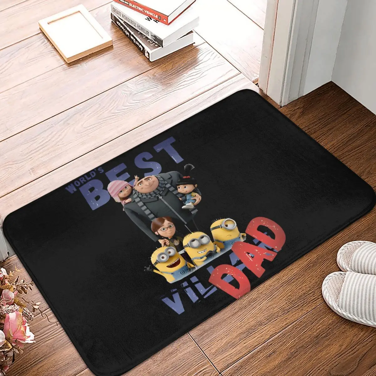 Minions Father's Day World's Best Dad Bath Mat Despicable Me Doormat Living Room Carpet Entrance Door Rug Home Decoration