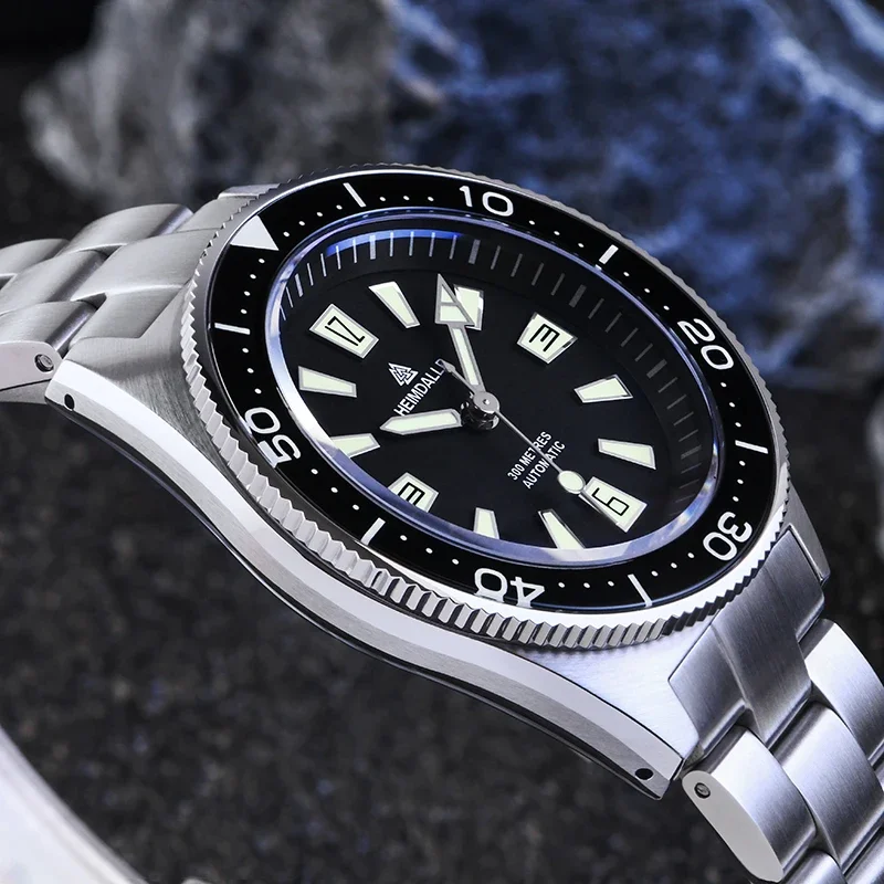 Heimdallr H14 Men Dive Watch NH35A Automatic Movement Sapphire Glass C3 Luminous 20Bar Waterproof Ceramic Bezel Vintage Watches