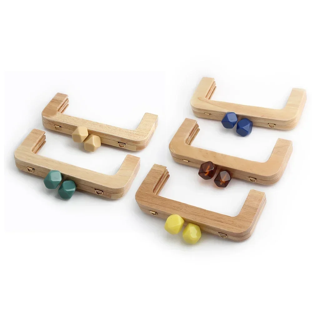 2/5/10PCS 19.6x11cm Natural Candy Solid Wood Handle For Handmade Bag Handbag Wallet Shoulder Kiss Clasp Wooden Frame Accessories