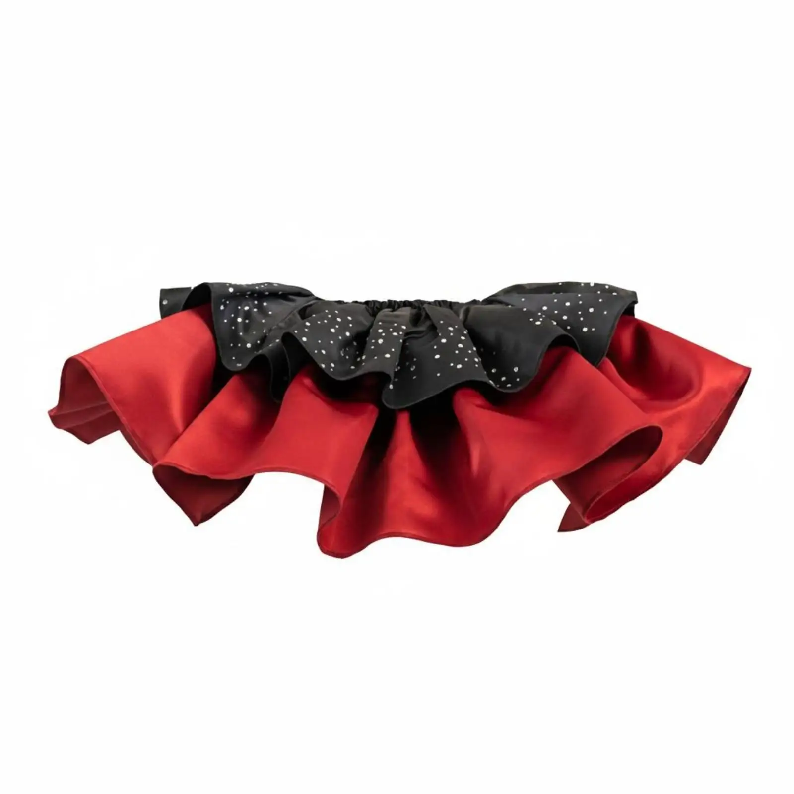 Layered Ruffle Stage Decorative Collar Chic Satin Neck Accessory Creative Cosplay Portrait Outfit for Performance Look