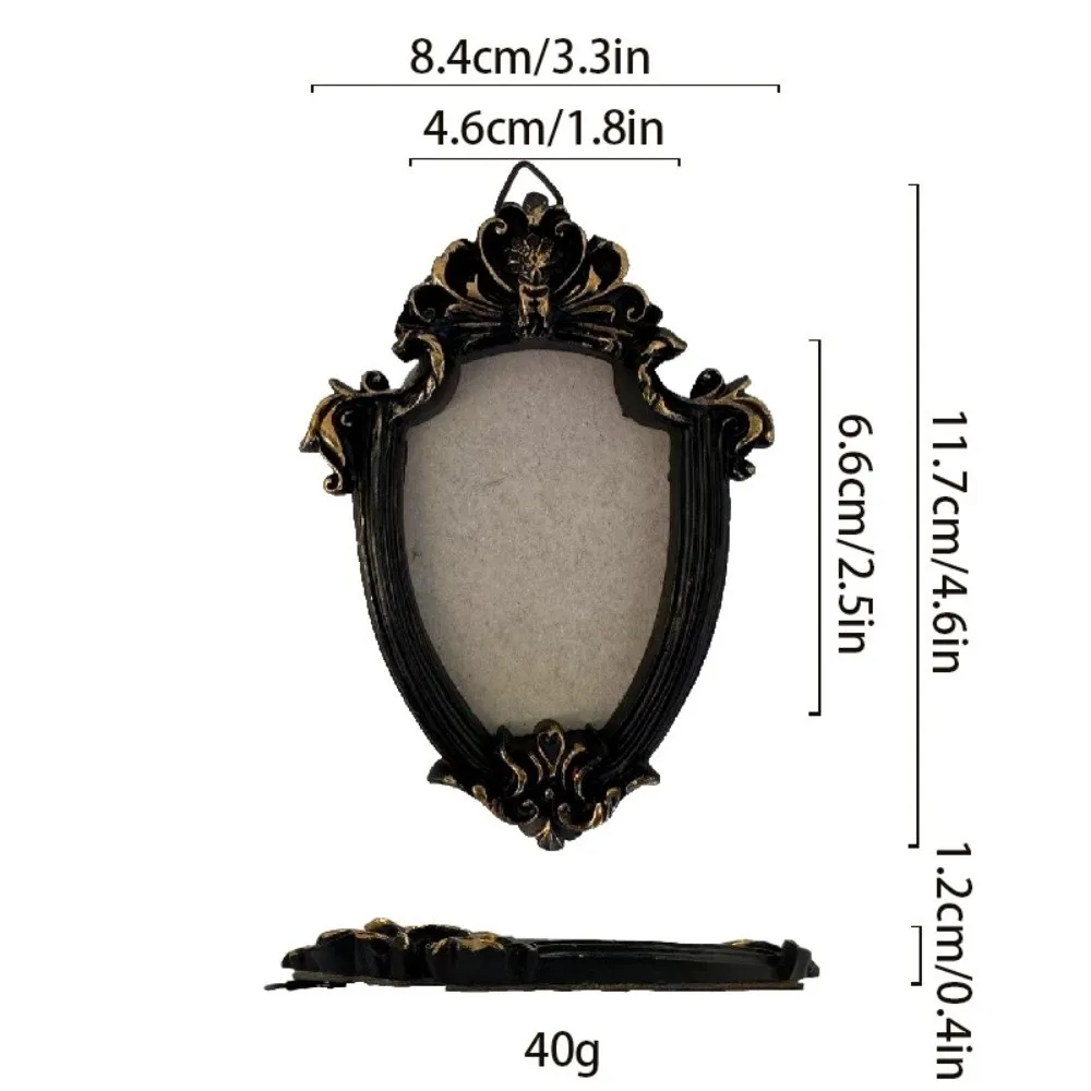 Unique Black Baroque Style Resin Photo Frame, Antique Decor