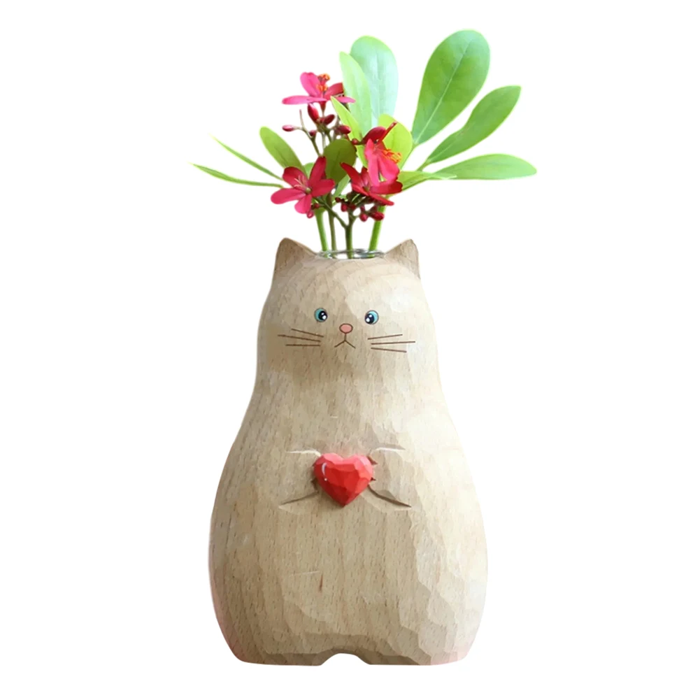 زهرية الراتنج اليدوية للديكور المنزل ، charm الزخرفية ، الصلبة ، وأفضل الهدايا ، وتصميم فريد لعشاق القط