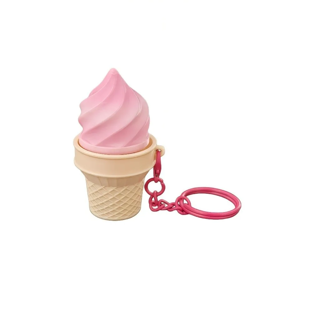 Cute 3D Printed Ice Cream Clicker Keychain Simulation Mini Figurine Ice Cream Clicker Plastic Push Pop Fingertip Tactile