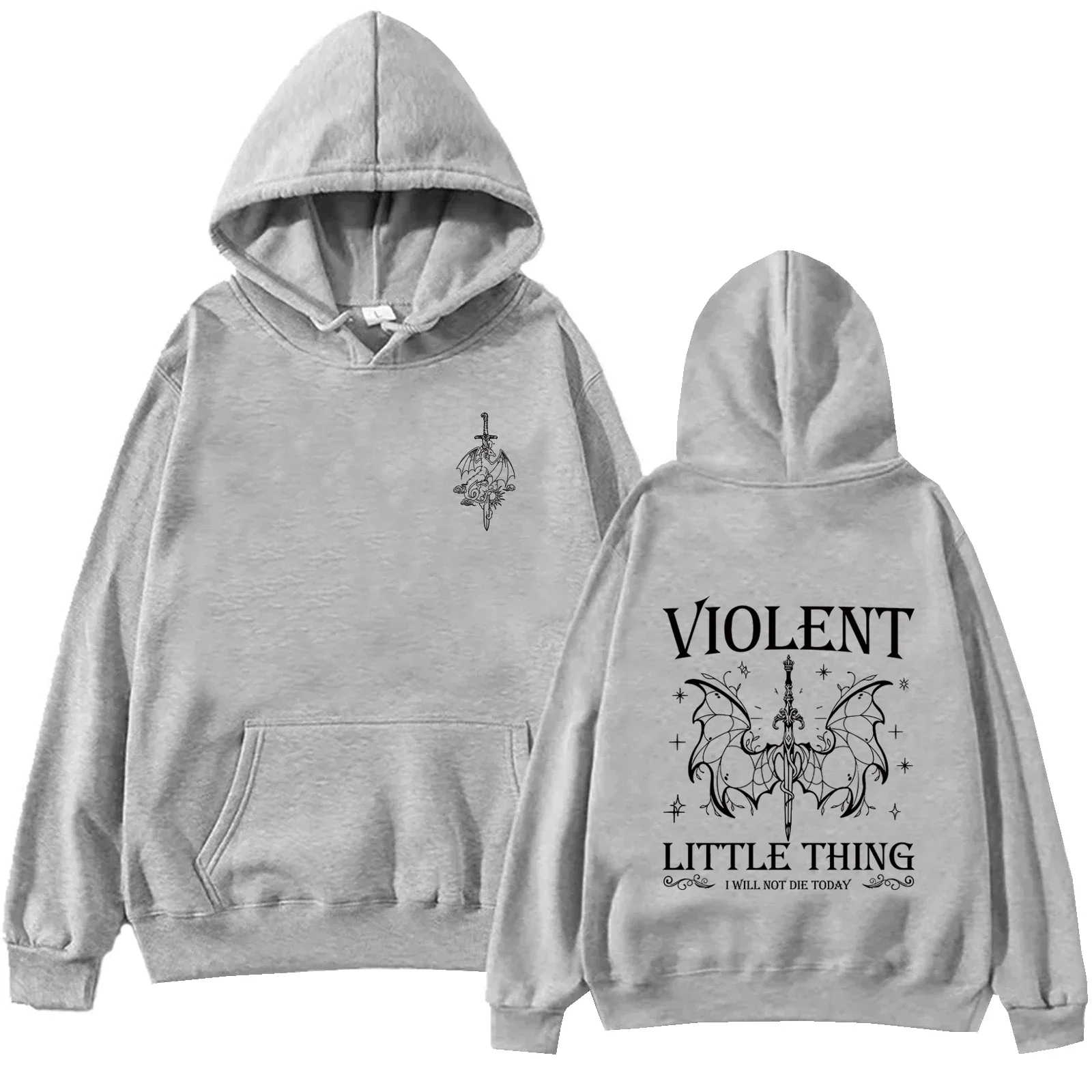 2025 Violent Little Thing Sudadera con capucha Tops Cuarta ala Fan Regalo Sudadera Dragon Rider Manga larga Regular Otoño Unisex