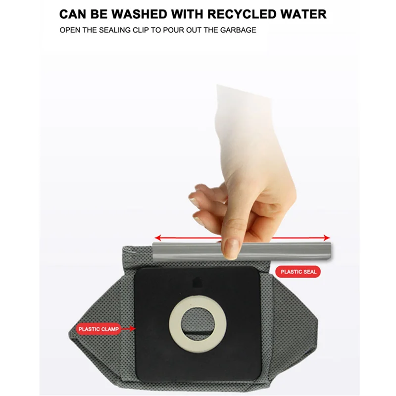 -ESTR 2X 洗えるユニバーサル掃除機布ダストバッグハイアール用再利用可能 11X10cm