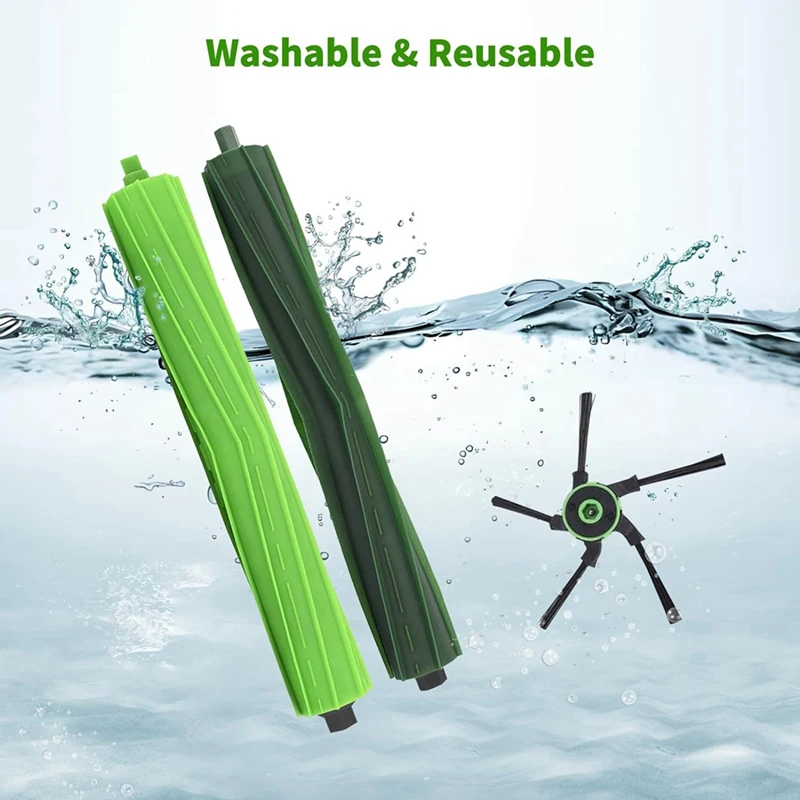 Для Irobot Roomba S9 (9150) S9 + S9 Plus (9550) S Series искусственные аксессуары для робота 3 комплекта резиновых щеток, 8 боковых щеток