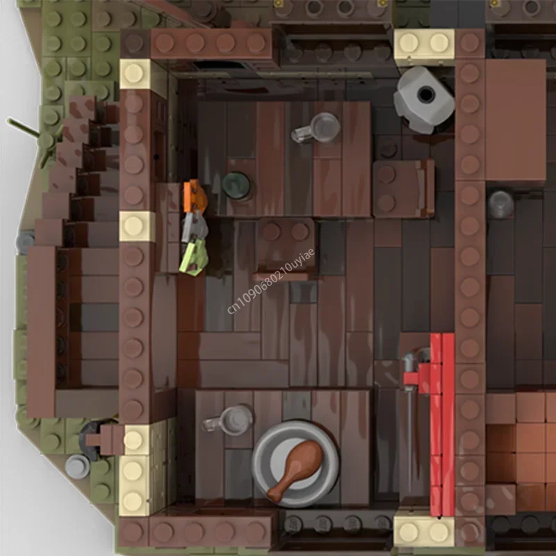 3124pcs Medieval Traders House & Farm Modular Model Moc Building Bricks Castle DIY Sets Assembly Blocks   presents
