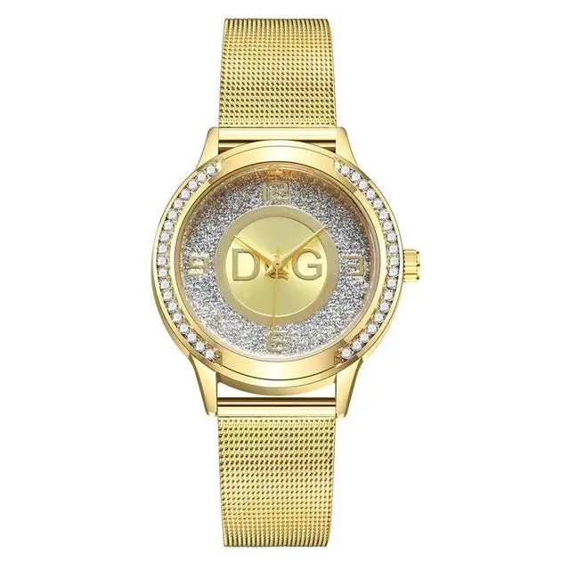 DQG Watch Quartz Luxury Rhinestone Women\'s Watches Bracelet Ladies Feminino Relogio Women Watches Clock Montre Femme 2023