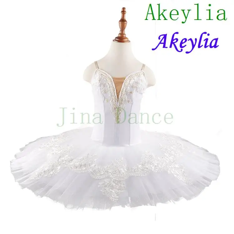 

White Swan Lake Ballet Tutu Pre-professional Ballet Costume pink Girls Ballerina Dress pancake Dancewear for Adult brown 18071