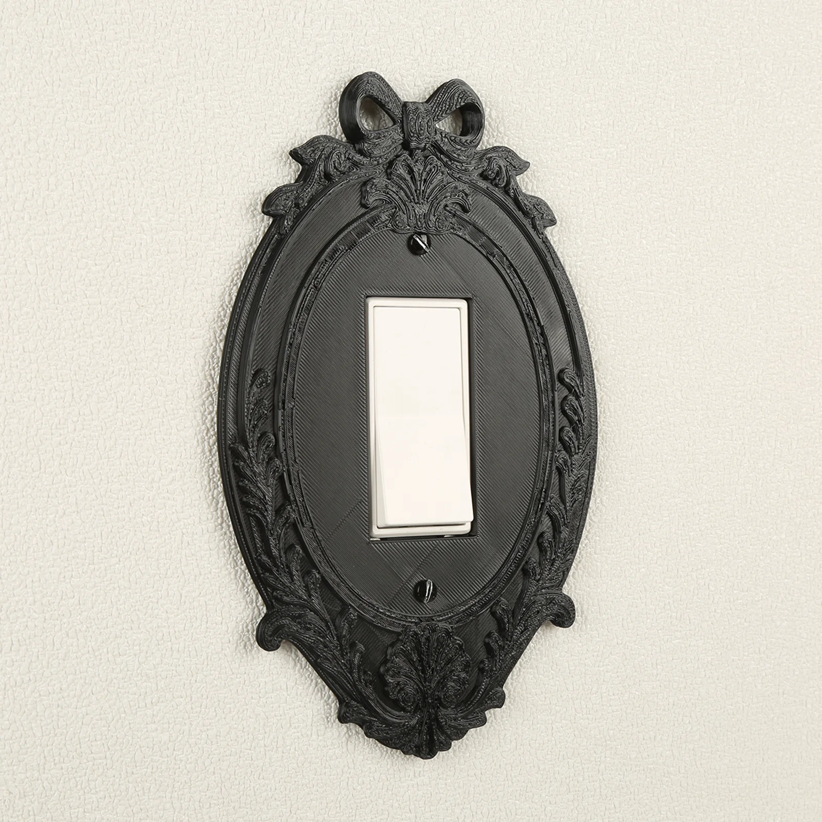Cross‑border Vintage Bow Carved Switch Cover Resin European Antique Wall Switch Decor Frame