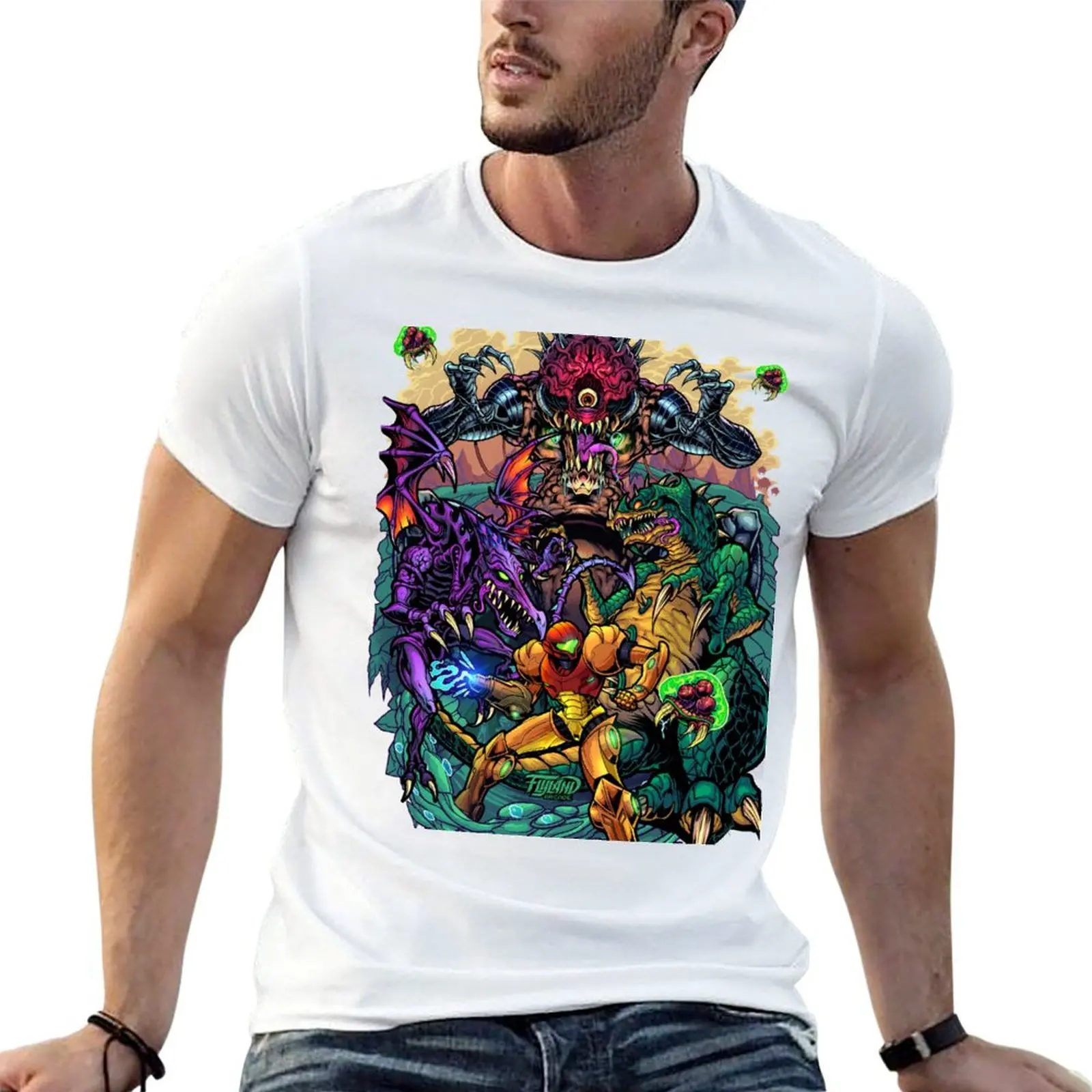 

plain 100% Metroid Gaming for casual t cotton shirt Tribute Classic T-Shirt shirts man men t t shirt man men