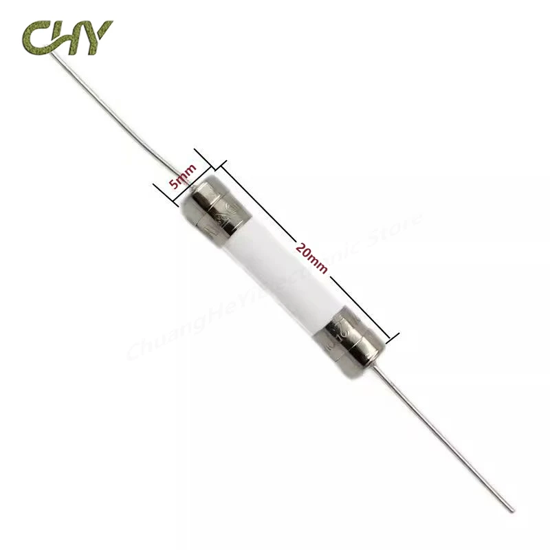 10-200Pcs 5x20mm Ceramic Fuse With Pins Fast Blow Time Delay 250V F/T0.5A 1A 2A 3.15A 4A 5A 6.3A 7A 8A 10A 12A 15A 20A 25A 30A