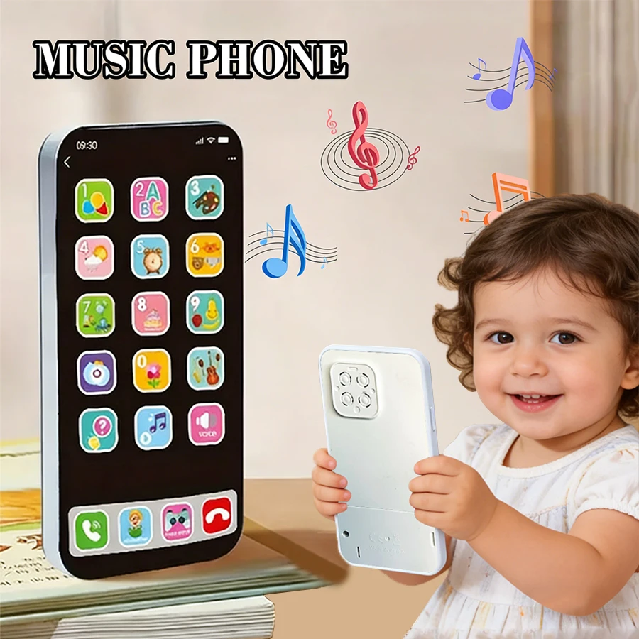 Infant Early Education Toy, Educational Simulation Phone Sound Toy, Baby Enlightenment Toy, Storytelling and Learning Machine