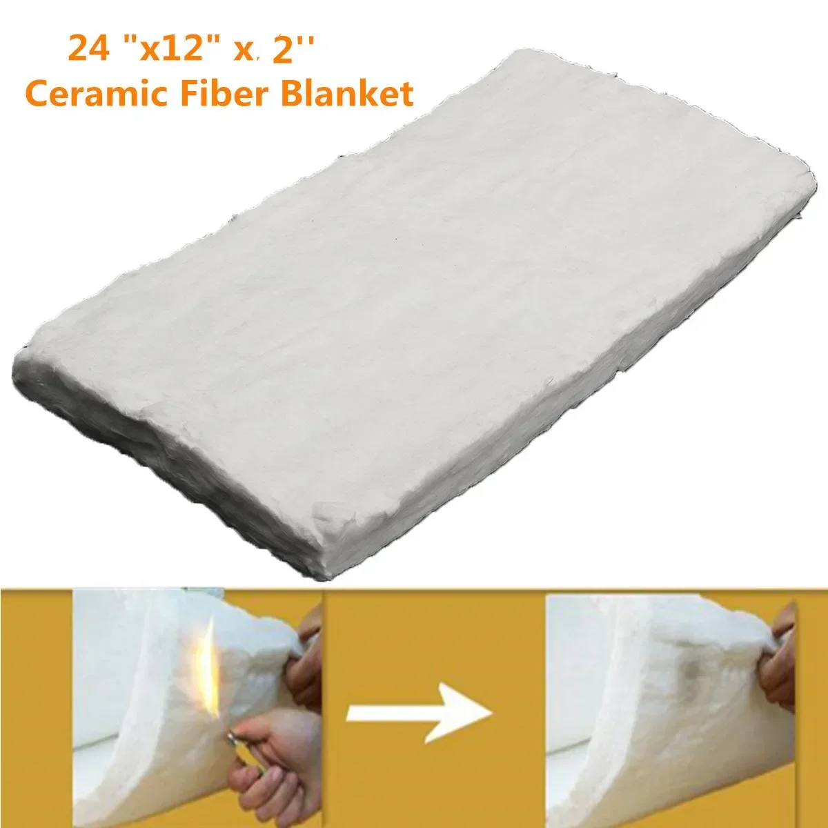 610x300x50mm Aluminum Silicate High Temperature Insulation Ceramic Fiber Blanket Fabric Industry DIY Material Ceramic Fiber