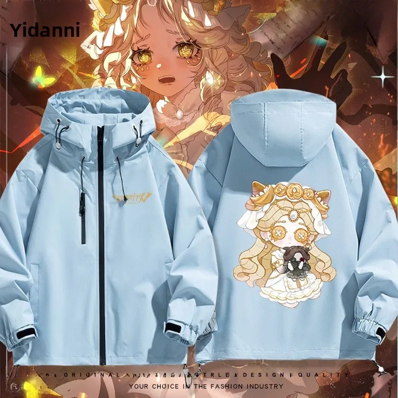 

Fifth Personali Game Girl Jaet Hooded Outerwear ex Autumn Winter Thiened Fce Polyester Long Sve Coat