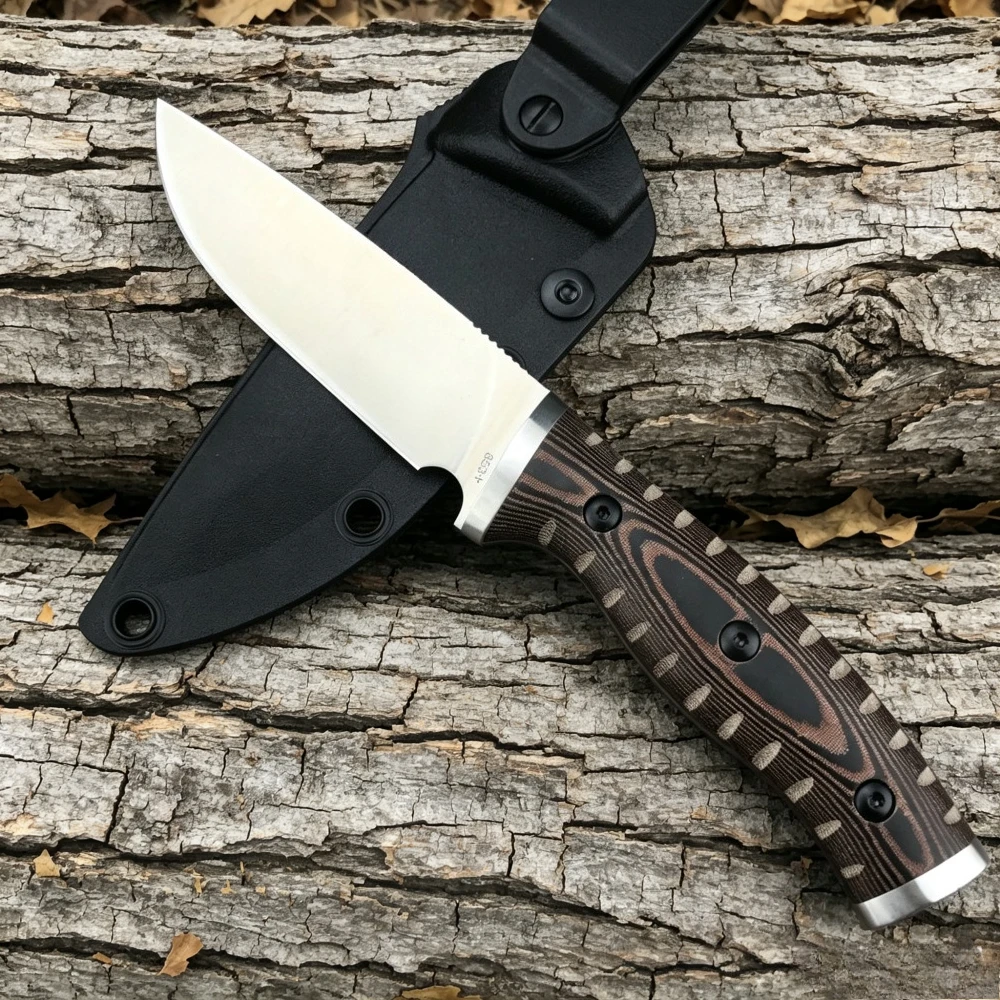 سكين صيد محمول 853 مستقيم مع غ - مراجعة Camping Cooking Knife With Sheath وسعره