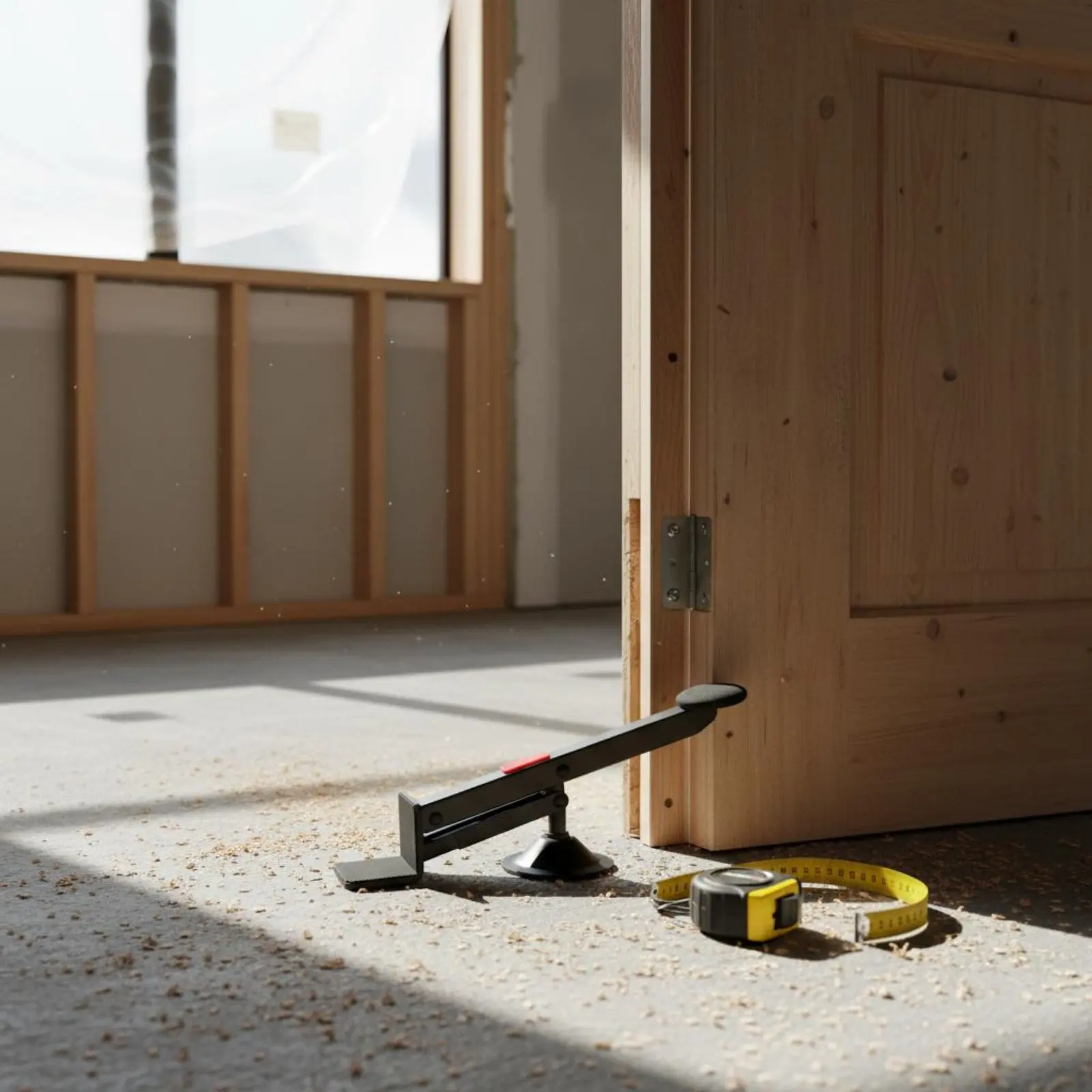 

Wooden Door Installation Foot Elevate Multi-Functional Foot Pedal Door Lifter Antislip Base 360-Degree Rotation for Installers
