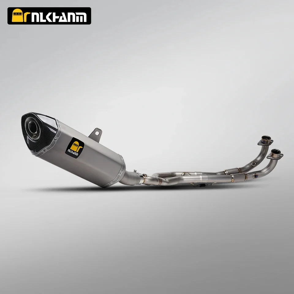 AK550 Generation-2 Motorcycle Exhaust Full Titanium Alloy System Modification AK Titanium Carbon Muffler for KYMCO AK550！
