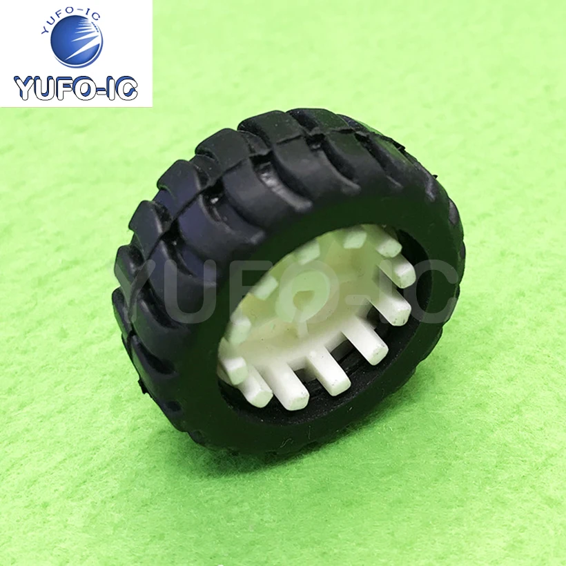 السفينة حرة 1 قطعة D حفرة المطاط عجلة تتبع سيارة روبوت اكسسوارات 43*19*3 مللي متر لتقوم بها بنفسك إنتاج صغير نموذج عجلات