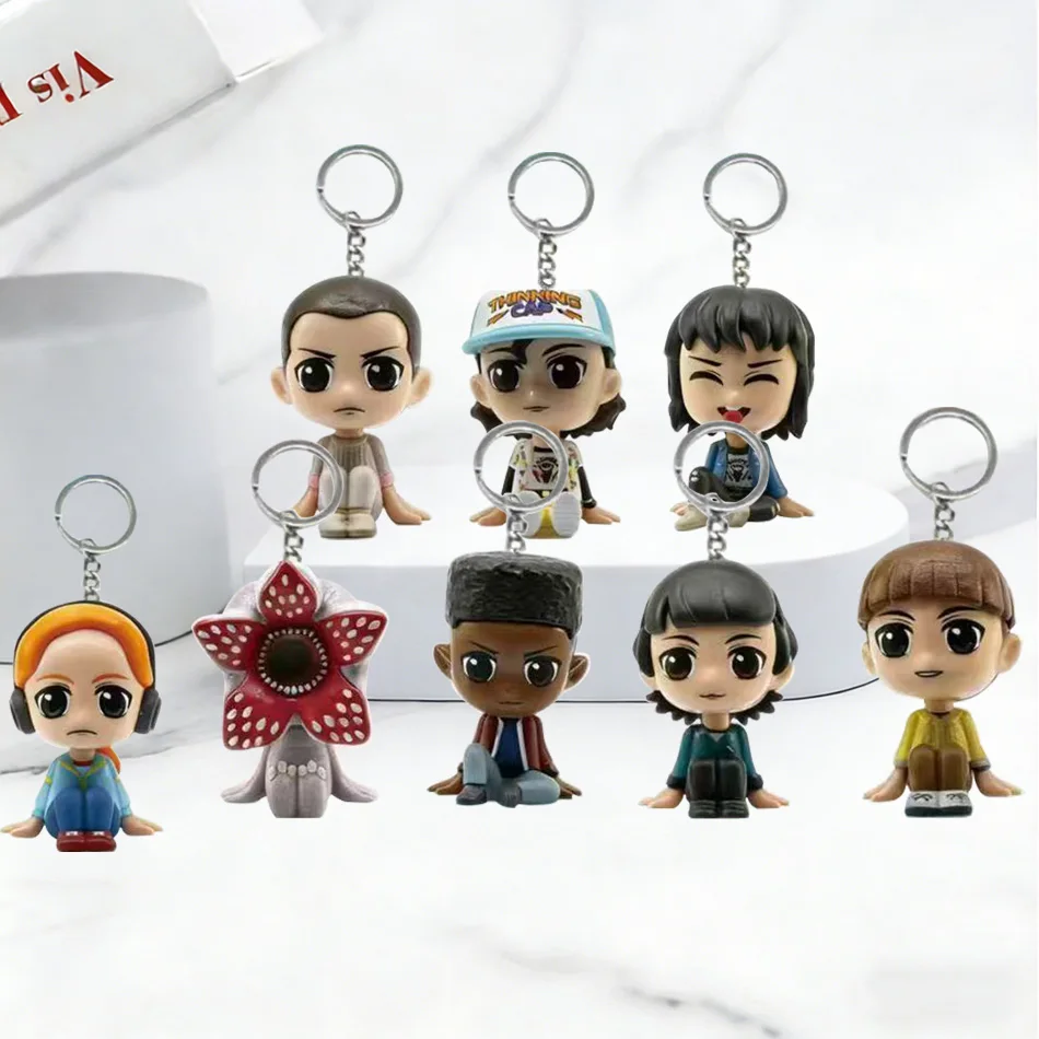 8 Figurki Stranger Things Eleven Steve Dustin anime kreskówka figurka blind box brelok model zabawka prezent niespodzianka