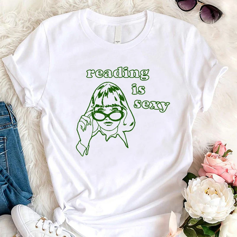 Reading Is Sexy Book Lover Women T Shirt  Cotton Harakuju T-shirts Ladies Gilmore Girls Gift Short Sleeve O Neck Gothic Clothes