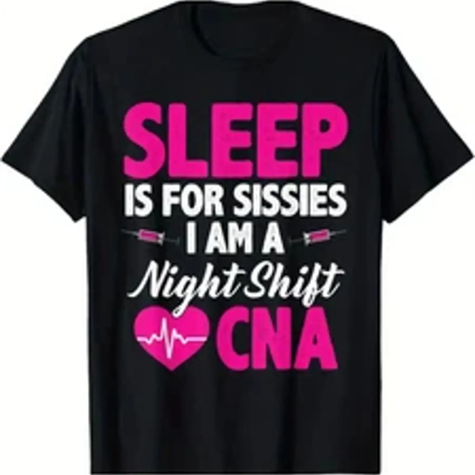 Night Shift CNA Humor T Shirt 100 Cotton Breathable Comfort Fit for Health vintage Washed Unisex Comfortable Stretched Soft
