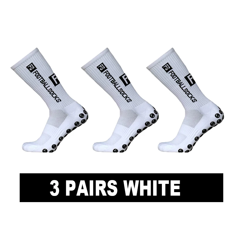 3/1 Paar Nieuwe Stijl FS Voetbalsokken Ronde Siliconen Zuignap Grip Anti Slip Voetbalsokken Sport Mannen Vrouwen honkbal Rugby Sokken