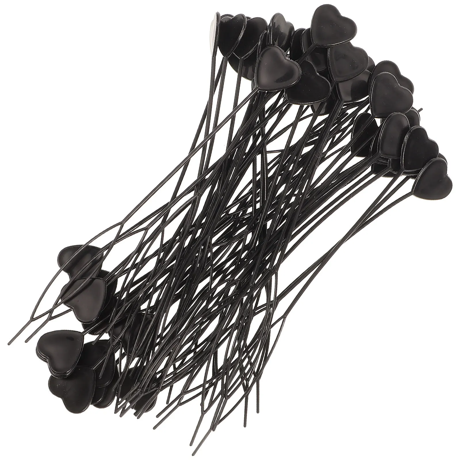 

50Pcs Tail Hair Beader Tool for Quick Updos and Braids Heart-Shaped Styling Clip for Ballet Banquet Elegant Look in