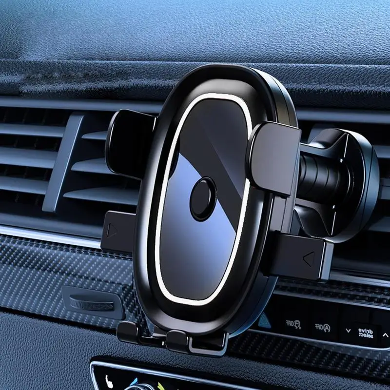 Vent Phone Holder Hands Free Phone Stand Sturdy Big Phone Friendly Anti Slip Firmly Grip Air Vent Phone Holder For Car Fits All