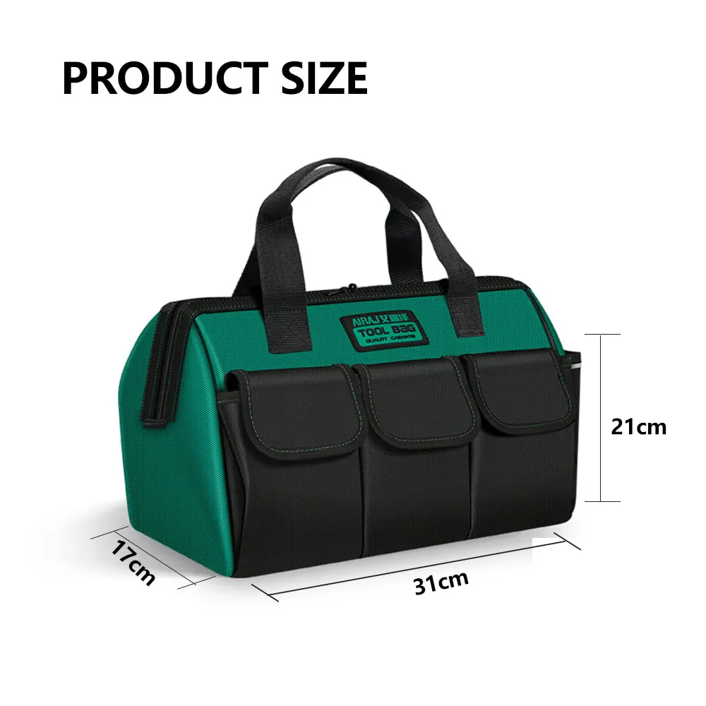 13 Inch Multifunctional Tool Bag Waterproof and Durable Electrician Thickened Carpentry Tool Bag Large Maintenance Storage Bag