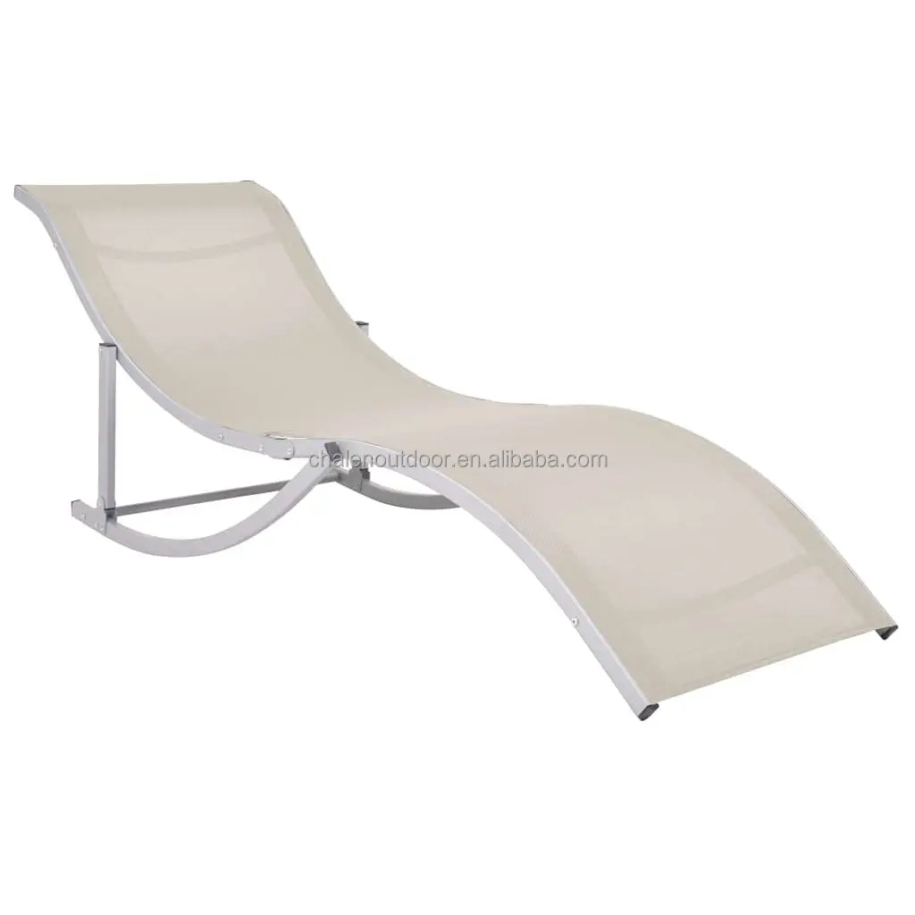 Aluminum Sun Lounger Outdoor Beach Chair Foldable Poolside Chaise Lounge For Garden, Patio, And Seaside Relaxation