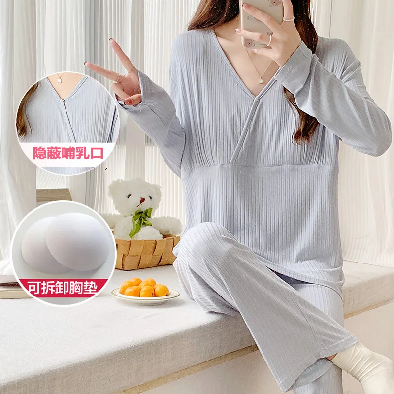 Confinement with Chest Pads, Summer Thin Postpartum Cotton Free Bra, Breastfeeding, Pregnant Women, Breastfeeding Pajamas