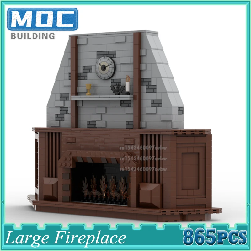 

City Streetview Modular Large Fireplace House Building Blocks Scene Model Bricks Education Toy Kids Birthday Christmas Gift