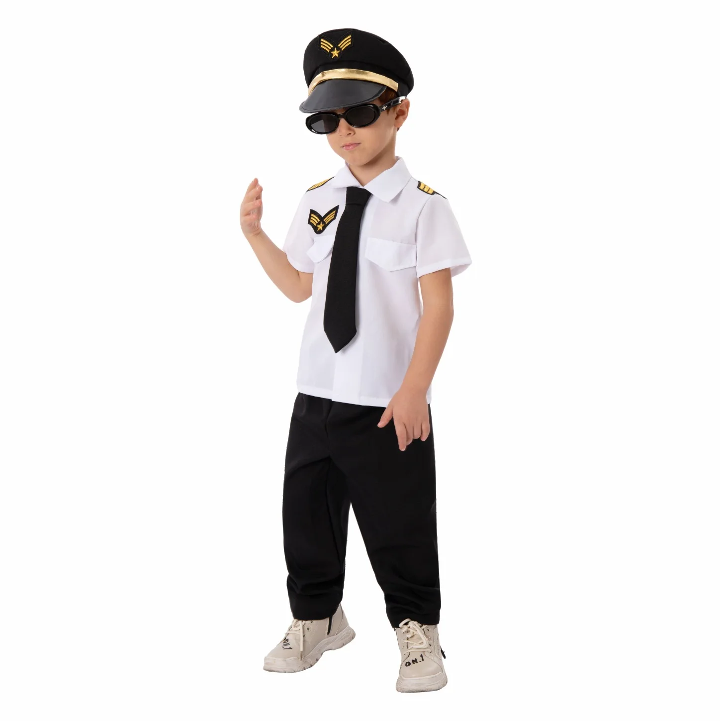 Kinderen Piloot Politie School Feest Show Performance Rollen Spelen Outfit Kinderen Jongens Meisjes Halloween Cosplay Kostuums