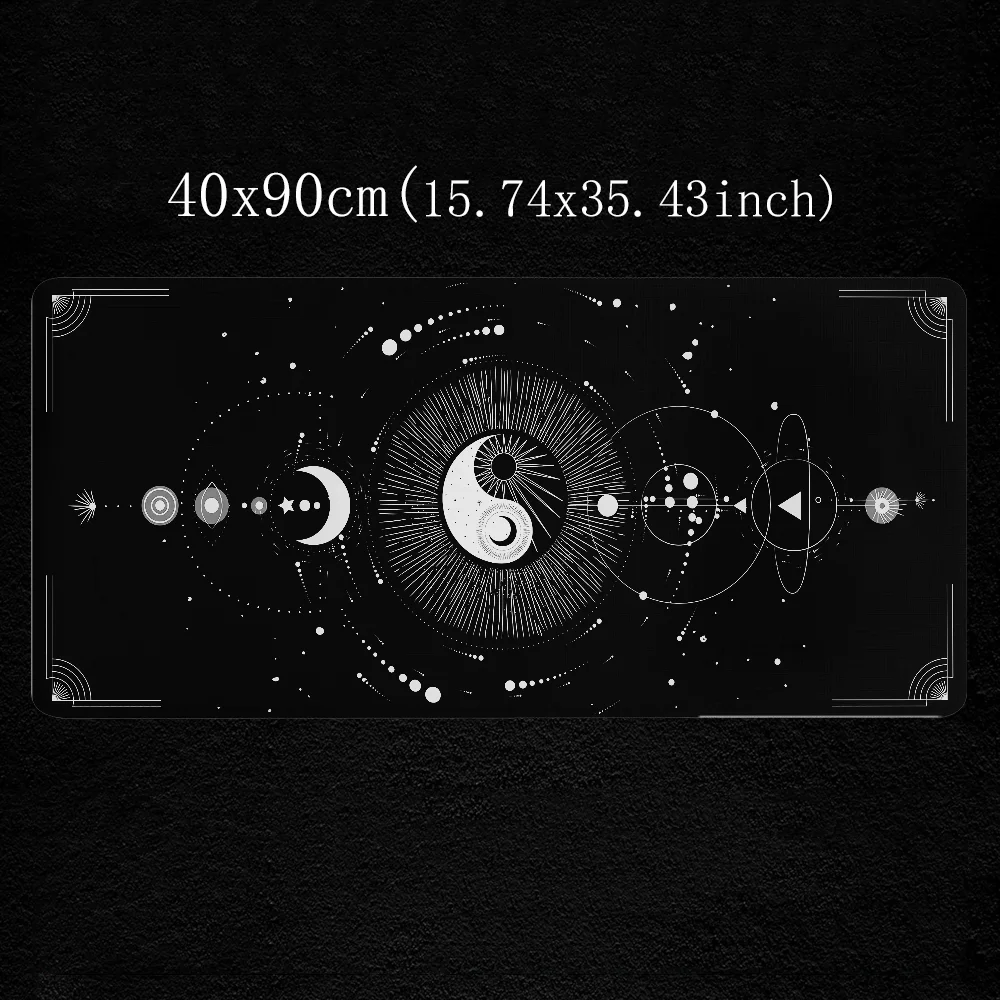 Black Yinyang Pc Gaming Setup Accessories Mousepad Gamer 900x400 Xxl Mouse Pad Mat Computer Table Desk Large Mats Office Mause