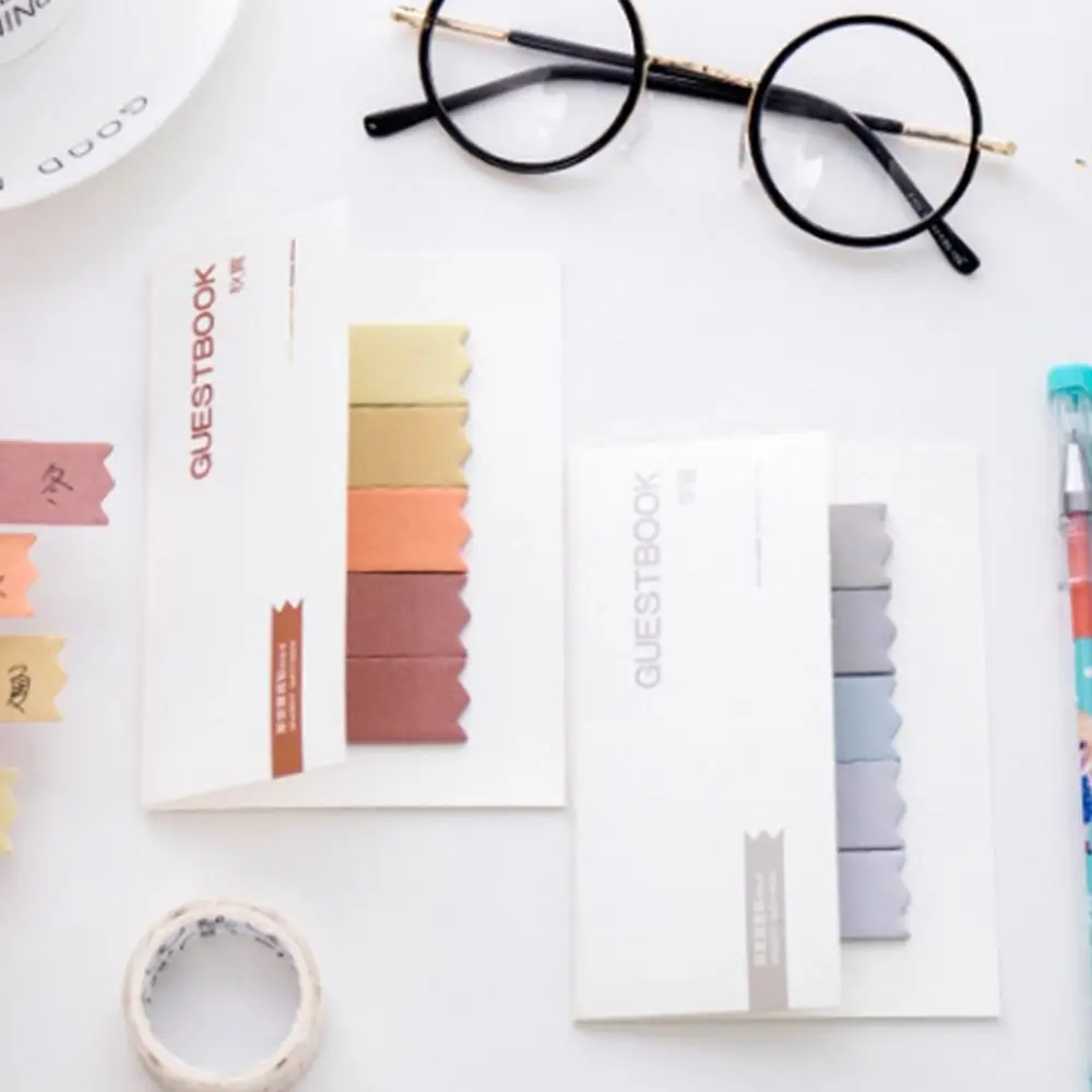 Auto-adesivo Memo Pad, Sticky Notes, Bookmark Marker, Sticker Paper, Escritório, Material escolar