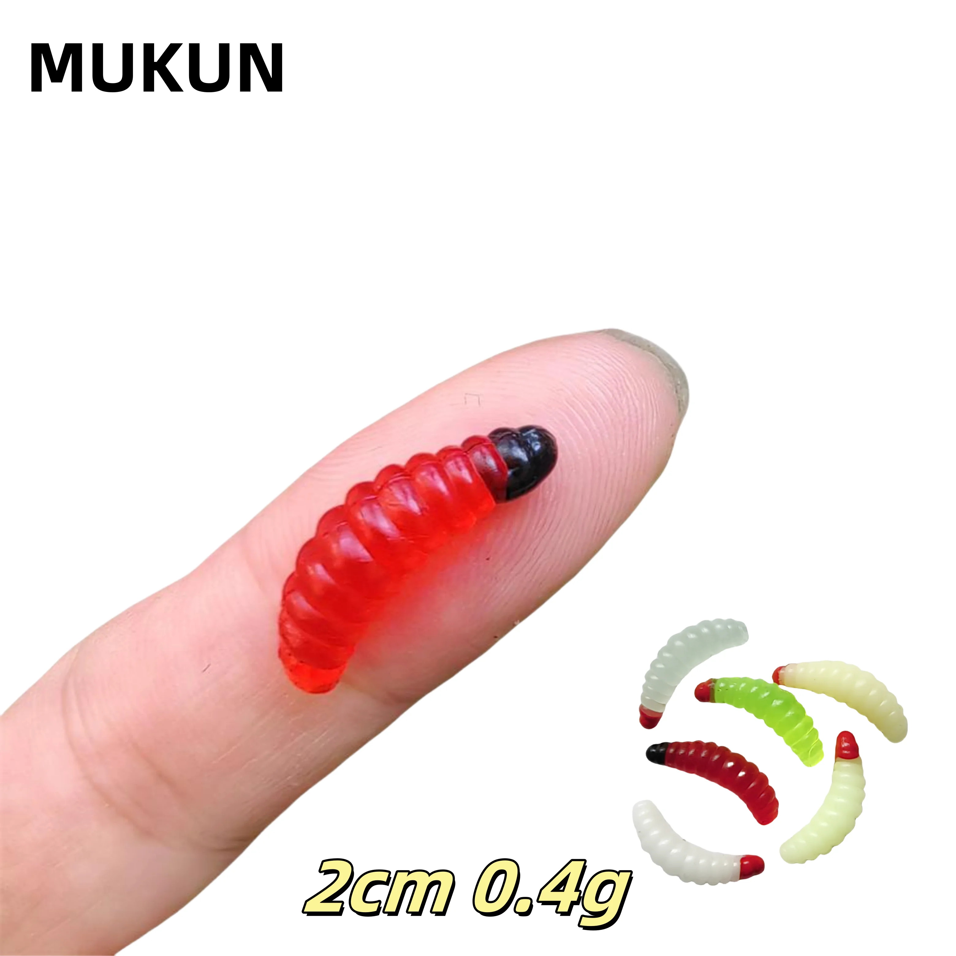 10Pcs/Bag New Fishing Bait Breadworm Worm False Bait Road Subbait Bionic Bait Soft Maggots Fishing Gear Lifelike Worm Swimbait