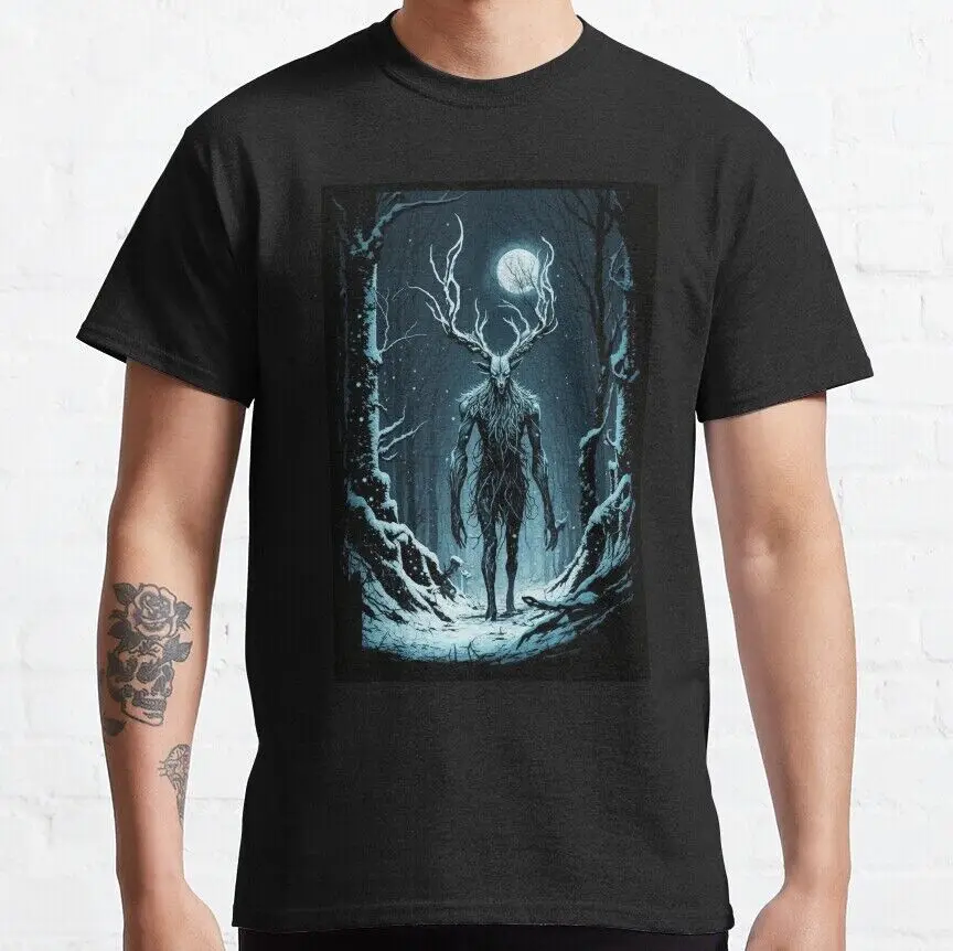 Wendigo Under Moonlight Classic Tee T-Shirt For Men Clothing Women Short Sleeve Tees Vintage High Quality 100%Cotton