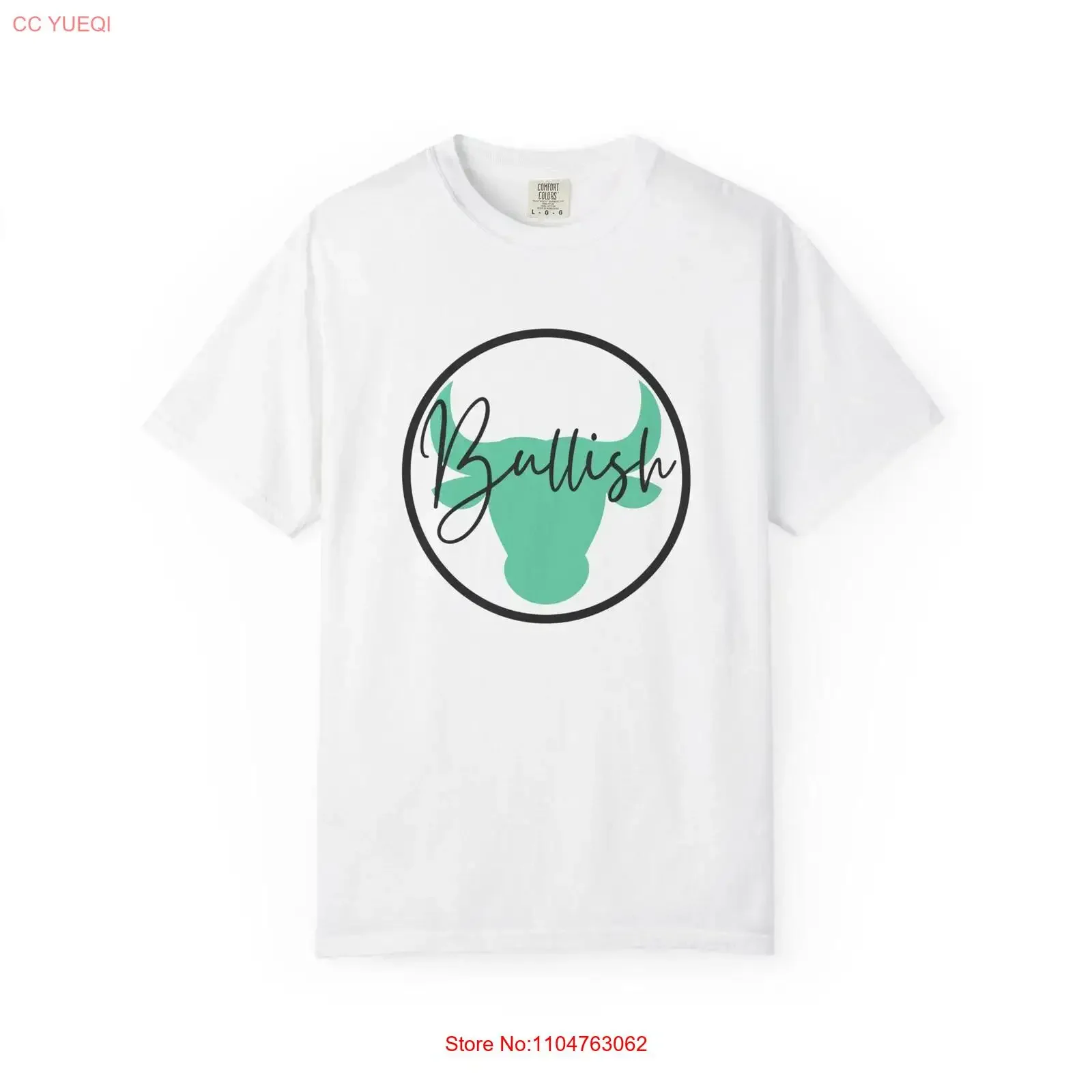 Bullish Cursive Print T shirt Wall Street Bull Stock MarkeT Finance Trader Top vintage Washed Comfortable Versatile streetwear