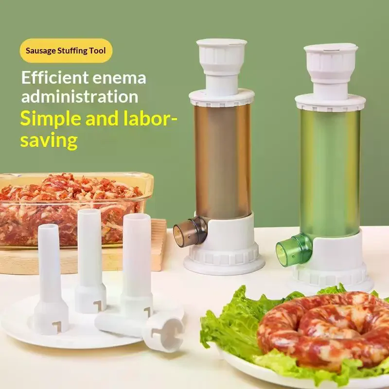 Manual Sausage Stuffing Machine Press-type Home Kitchen Meat Injector Sausage Maker Tool Small Scale Sausage Meat Tool