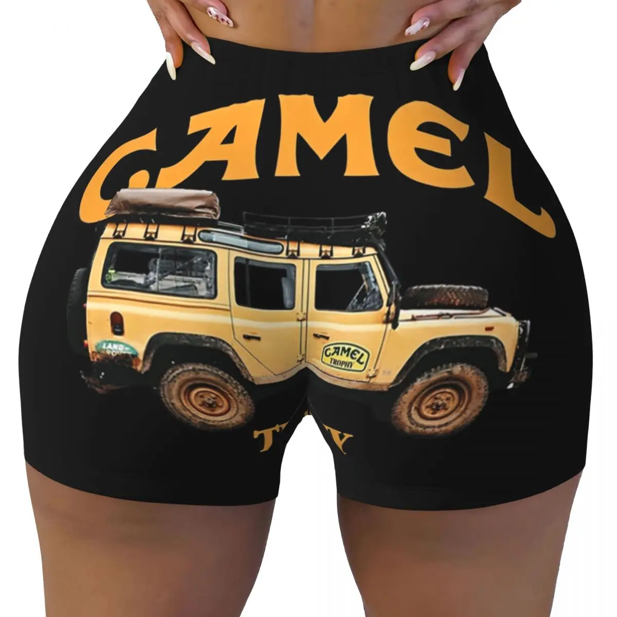 Custom Camel Trophy Workout Shorts for Women Gym Volleyball Running Yoga Shorts