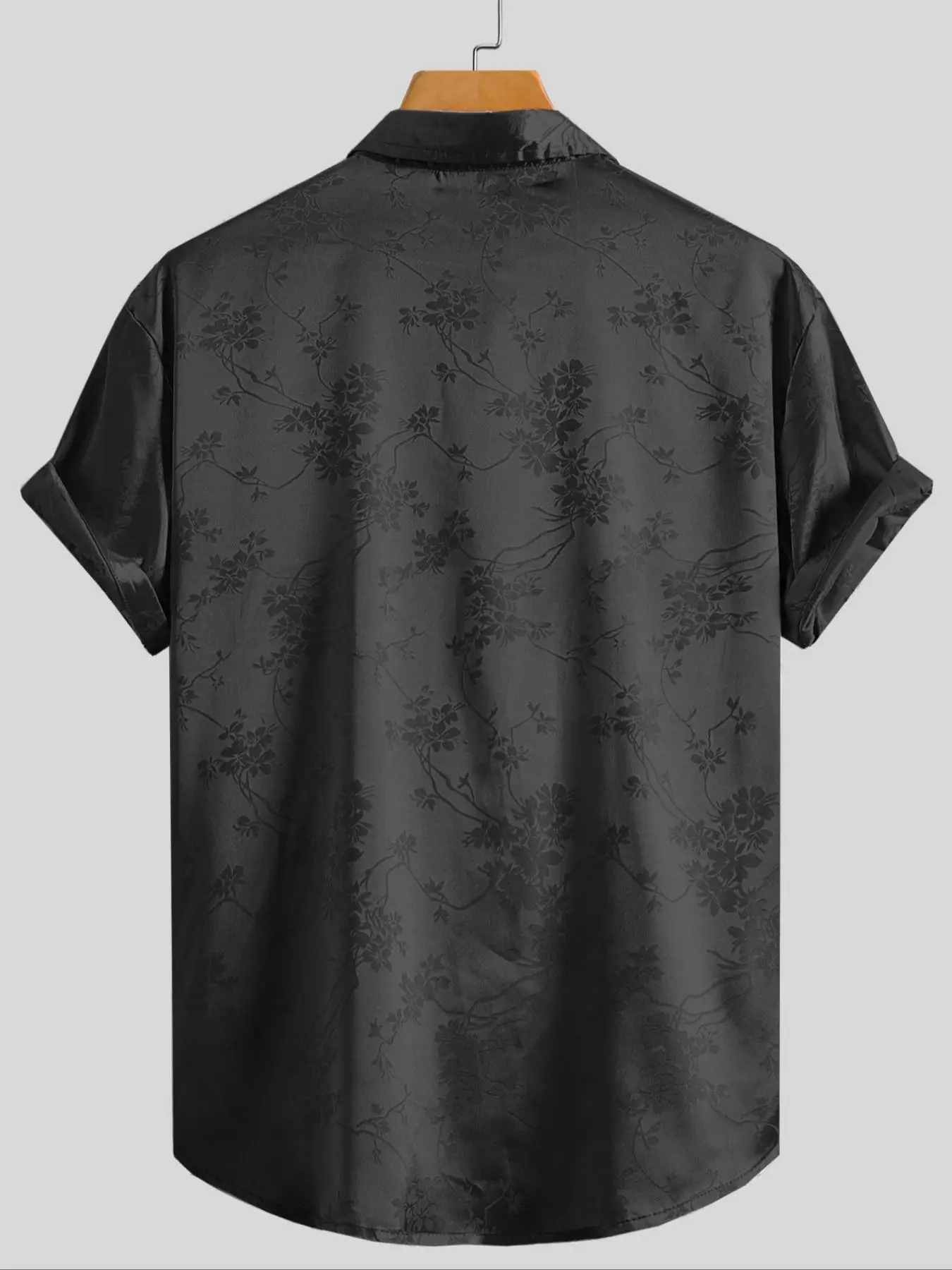 Men's Casual Summer Embroidered Shirt Short Sleeve Button down Beach Shirt
