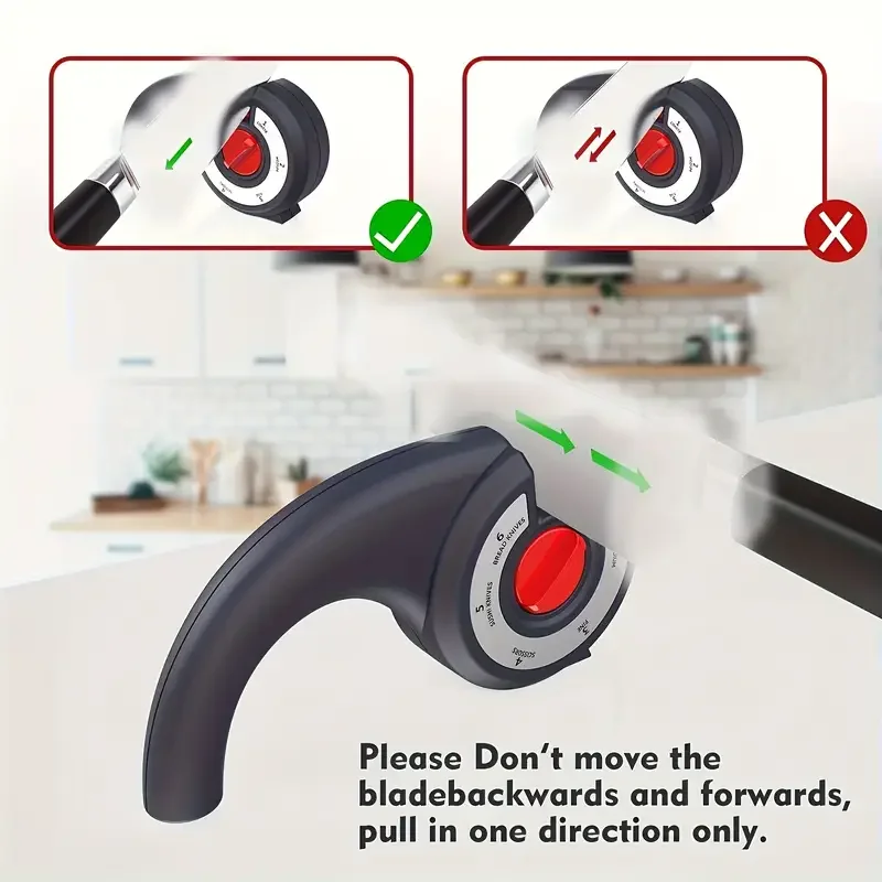6-in-1 multifunctionele handmatige messenslijper Multi-speed aanpassing Geschikt voor keukenmessen en schaar Multifunctionele manu