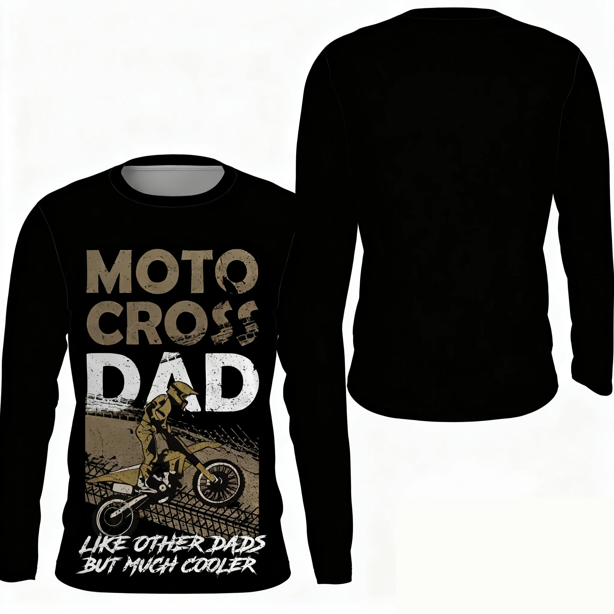 مزدوج اللون التدرج جولة الرقبة طويلة الأكمام الدراجة الجبلية الإنحدار عبر البلاد دراجة نارية تنفس الملابس ارتداء اليومي fas