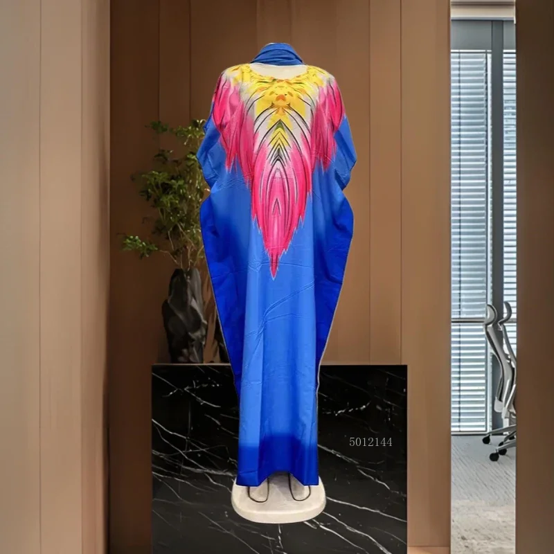 Elegantes, florales Baumwoll-Abaya für Damen, bescheidenes muslimisches Modekleid mit Schal, Dubai, islamische Kleidung, Gebetsrobe, individuell gestaltet, 2025