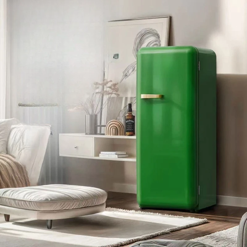 Retro refrigerator household large capacity single door freezer high value Internet celebrities