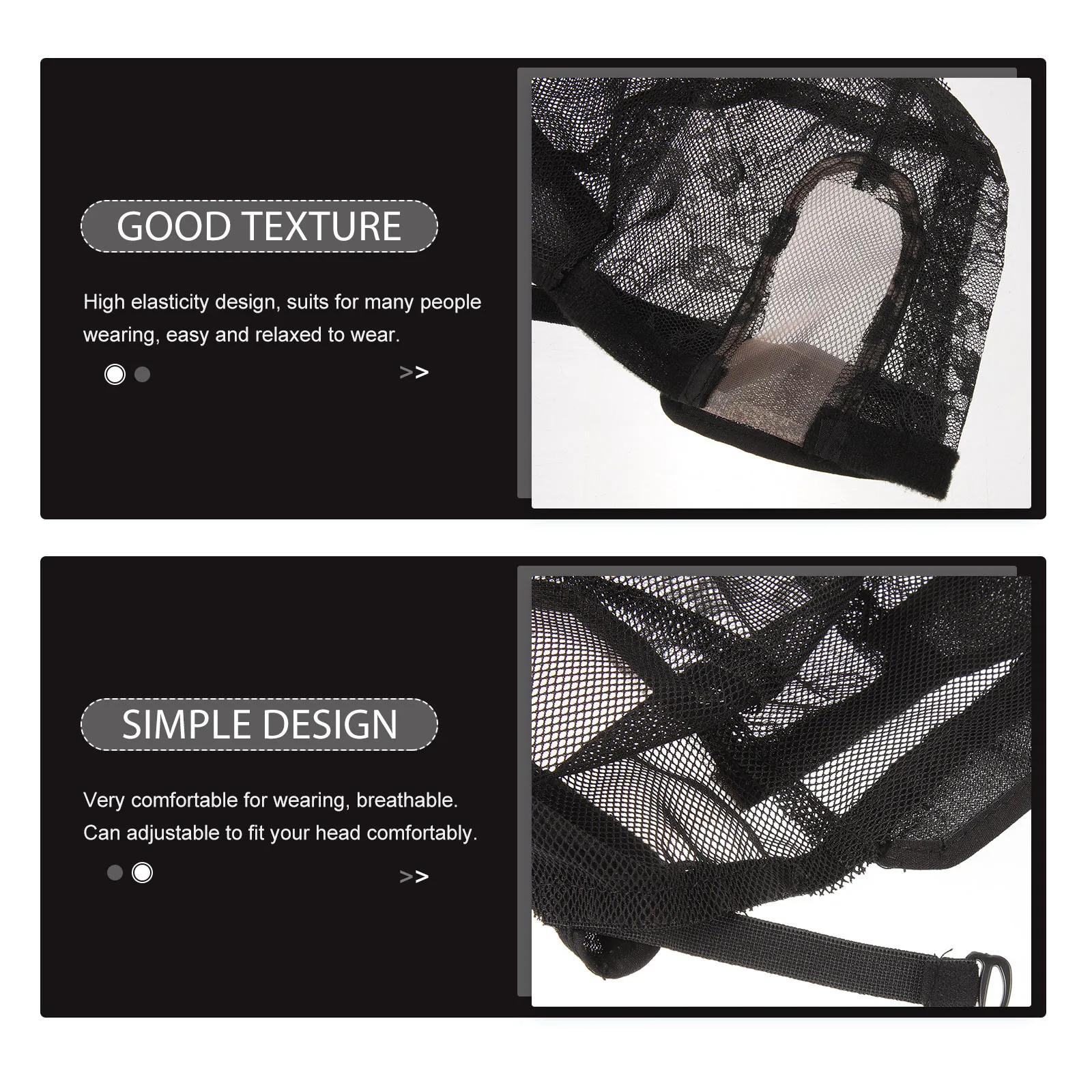 

2pcs Breathable Caps Elastic Hairdressing Mesh Hat For Women Salon Home Use High Elasticity Sweat Absorbing Making Kit U